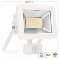 SHADA Strahler - 30W 3300lm 4000K IP44  - Sensor - Sanan LED - Weiß  I 0310715