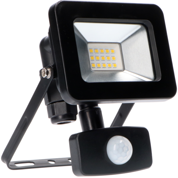 Shada LED-Strahler 310710 schwarz, 4000 K, 10 W, mit Bewegungsmelder