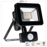 Shada LED-Strahler 310710 schwarz, 4000 K, 10 W, mit Bewegungsmelder