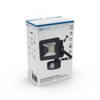 Shada LED-Strahler 310710 schwarz, 4000 K, 10 W, mit Bewegungsmelder