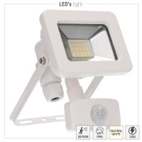 Shada LED Strahler 310711 Weiß mit Sensor, 10 W, 1100 lm