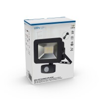 SHADA Strahler - 20W 2200lm 4000K IP44  - Sensor - Sanan LED - Schwarz  I 0310712