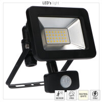 Shada LED Strahler 310712 schwarz, 20 W, mit Bewegungsmelder