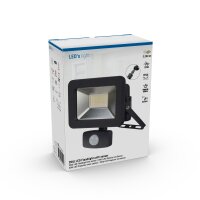 Shada LED Strahler 310712 schwarz, 20 W, mit Bewegungsmelder