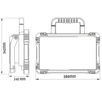 Shada Akku-Arbeitsleuchte 300817, 40 W, 5500 lm, 5000 K, IP54, baustellentauglich, dimmbar, mit 18 V Multi-Akku Adapter