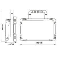 SHADA Elektrowerkzeug Akku-Arbeitsleuchte - 40W 5500lm 5000K IP54  - Baustellentauglich I 0300817