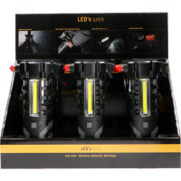 Shada LED Handlampe 700321, 3 W, 210 lm, 6500 K, IP20, mit Notfallhammer und Gurtschneider