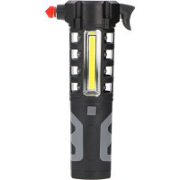 Shada LED Handlampe 700321, 3 W, 210 lm, 6500 K, IP20, mit Notfallhammer und Gurtschneider