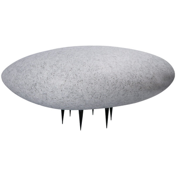 Shada Bodenleuchte 1000463 Seol Grau, Steinoptik, 9 W, 2700 K, IP65, mit Tag-/Nachtsensor