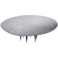 Shada Bodenleuchte 1000463 Seol Grau, Steinoptik, 9 W, 2700 K, IP65, mit Tag-/Nachtsensor