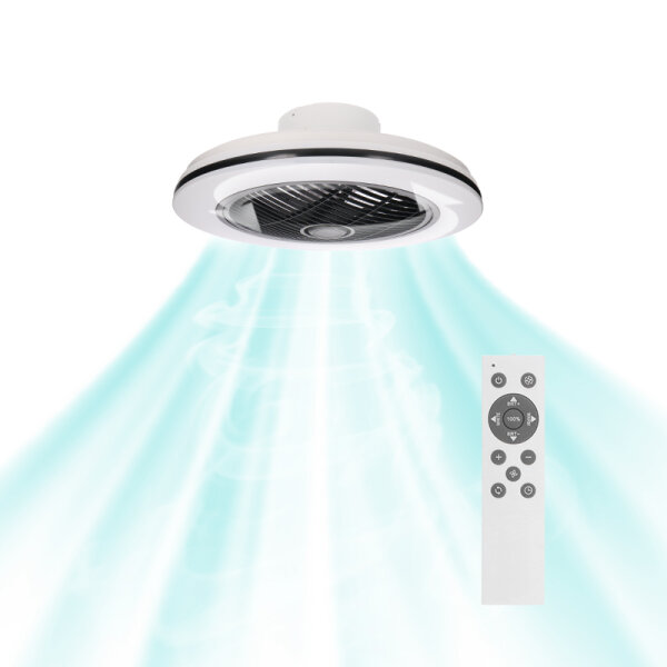 Shada Deckenleuchte 800614 mit Ventilator, dimmbar, 45 W, 2800 lm, CCT 2000-4000 K, IP20, Ø 510 mm