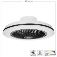 Shada Deckenleuchte 800614 mit Ventilator, dimmbar, 45 W, 2800 lm, CCT 2000-4000 K, IP20, Ø 510 mm