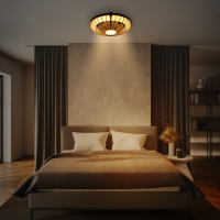 Shada LED-Deckenleuchte mit Ventilator 800613, Ø 480 mm, 44 W, 2800 lm, IP20, einstellbare Farbtemperatur, dimmbar mit Fernbedienung