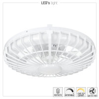 Shada LED-Deckenleuchte mit Ventilator 800613, Ø 480 mm, 44 W, 2800 lm, IP20, einstellbare Farbtemperatur, dimmbar mit Fernbedienung