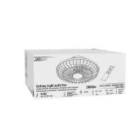 Shada LED-Deckenleuchte mit Ventilator 800613, Ø 480 mm, 44 W, 2800 lm, IP20, einstellbare Farbtemperatur, dimmbar mit Fernbedienung