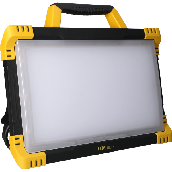 Shada Arbeitsleuchte 300832 Baustellentauglich, 80 W, 4000 K, IP54, 9200 Lumen, mit 2 Steckdosen