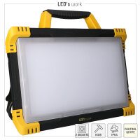Shada Arbeitsleuchte 300832 Baustellentauglich, 80 W, 4000 K, IP54, 9200 Lumen, mit 2 Steckdosen