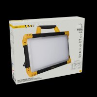 Shada Arbeitsleuchte 300832 Baustellentauglich, 80 W, 4000 K, IP54, 9200 Lumen, mit 2 Steckdosen