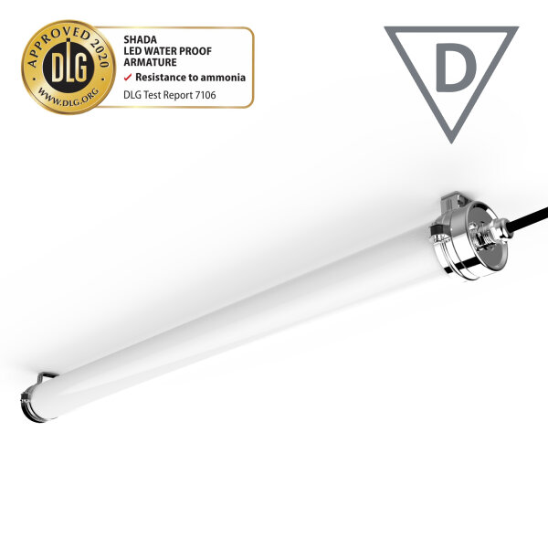 Shada LED Wannenleuchte Strip 2400325 Neutralweiß, 150 cm, 40 W, IP69K, Ammoniakbeständig