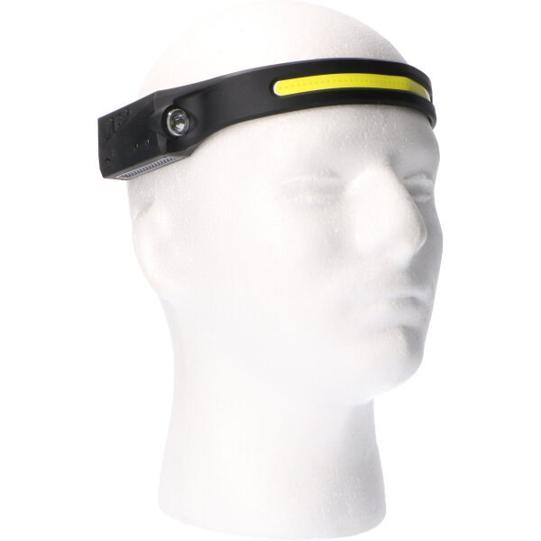Shada Kopflampe 700354 mit Sensor und Lithium-Ionen-Akku, 5 W + 3 W, 300 lm, IP44