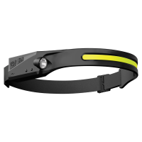 Shada Kopflampe 700354 mit Sensor und Lithium-Ionen-Akku, 5 W + 3 W, 300 lm, IP44