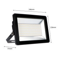 Shada LED-Strahler 310708 Schwarz, 4000 K, 100 W, 11000 lm