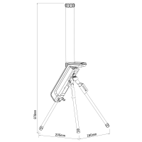 Shada Arbeitsleuchte 300845, 70 W, 10000 lm, 5000 K, IP54, 360° Abstrahlwinkel, mit Steckdose