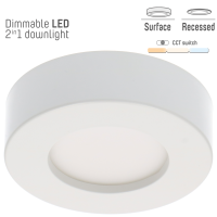 Shada Einbaustrahler 810380 Opal, Ø 100 mm, 6 W, CCT, dimmbar
