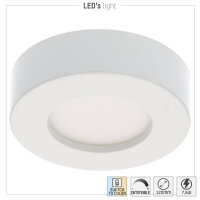 Shada Einbaustrahler 810380 Opal, Ø 100 mm, 6 W, CCT, dimmbar
