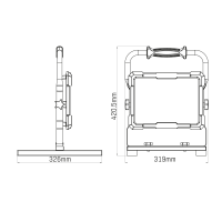 Shada Arbeitsleuchte 300273 baustellentauglich IP65, 4000 K, 150 W, 13000 lm