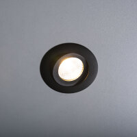 Shada LED Spot 810537 Schwarz, Dimmbar, Ø 68 mm, 4,5 W, Dim-to-Warm 2000-2700 K, IP44