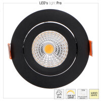 Shada LED Spot 810537 Schwarz, Dimmbar, Ø 68 mm, 4,5 W, Dim-to-Warm 2000-2700 K, IP44