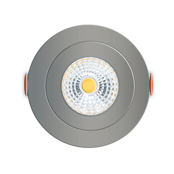 Shada LED Einbauspot 810539 Nickel, dimmbar, drehbar, Dim to Warm 2000-2700 K, Ø 68 mm