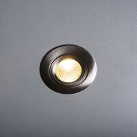 Shada LED Einbauspot 810539 Nickel, dimmbar, drehbar, Dim to Warm 2000-2700 K, Ø 68 mm