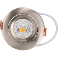 Shada LED Einbauspot 810539 Nickel, dimmbar, drehbar, Dim to Warm 2000-2700 K, Ø 68 mm