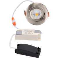 Shada LED Einbauspot 810539 Nickel, dimmbar, drehbar, Dim to Warm 2000-2700 K, Ø 68 mm