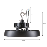 SHADA High Bay - 200W 38400lm 4000K IP65  - Lumileds(Philips) LED - Sosen Netzteil I 2400547