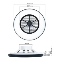 SHADA Deckenleuchte mit Ventilator - 64W 3800lm 2000—4000K IP20  Ø600  I 0800612