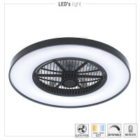 Shada LED Deckenleuchte mit Ventilator 800612, Ø 600 mm, 2000-4000 K, dimmbar