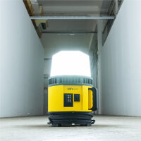Shada Hybrid-Arbeitstrahler 310743, 80 W, 12000 lm, 5000 K, IP55, Baustellentauglich, Multi-Akku, 360 Grad