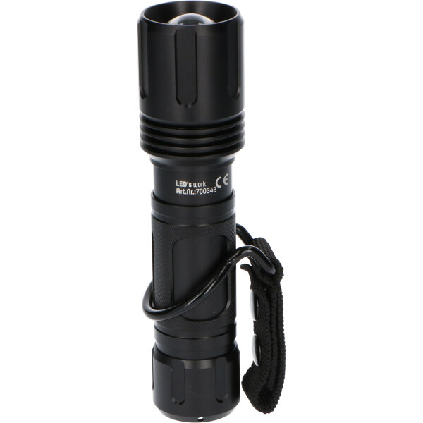 Shada LED-Taschenlampe 700343 CREE Zoom, 1500 Lumen, IPX7 wasserdicht