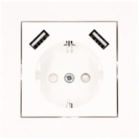 Shada Pro Charge USB-Wandsteckdose 2900135 RAL9010, 55x55 mm, 2x USB-A, 3,4 A