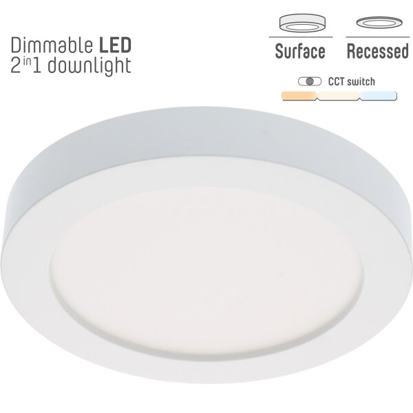 Shada Einbaustrahler 810383 Weiß, CCT, Dimmbar, 18 W, Ø 220 mm