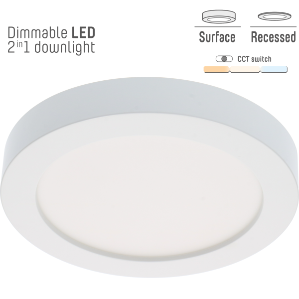 Shada Einbaustrahler 810383 Weiß, CCT, Dimmbar, 18 W, Ø 220 mm