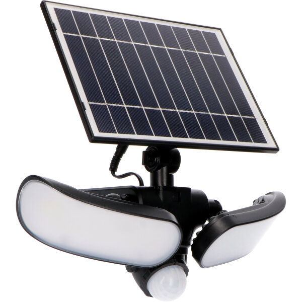 Shada Solar-Flutlicht 300414 Botshabelo Schwarz, 1000 lm, mit Bewegungsmelder