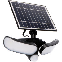 Shada Solar-Flutlicht 300414 Botshabelo Schwarz, 1000 lm, mit Bewegungsmelder