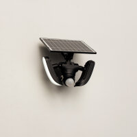 Shada Solar-Flutlicht 300414 Botshabelo Schwarz, 1000 lm, mit Bewegungsmelder