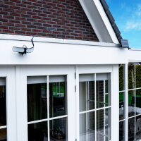 Shada Solar-Flutlicht 300414 Botshabelo Schwarz, 1000 lm, mit Bewegungsmelder