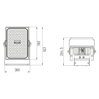 Shada LED Strahler 230098 schwarz, 500 W, 75000 lm