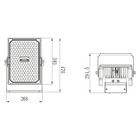 SHADA Strahler - 500W 75000lm 6000K IP66  - Lumileds(Philips) LED - Inventronik Netzteil - Schwarz  I 0230098